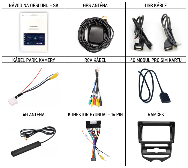 SK príslušenstvo pre autorádio Xtrons IQP pre Hyundai ix20 s carplay a androidauto - evtech.sk